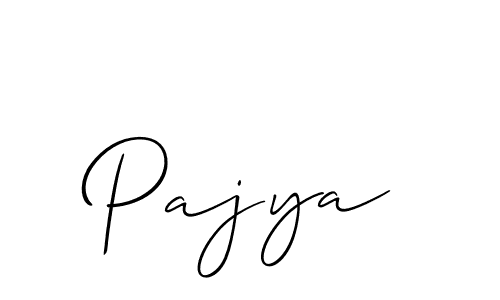 The best way (Allison_Script) to make a short signature is to pick only two or three words in your name. The name Pajya include a total of six letters. For converting this name. Pajya signature style 2 images and pictures png