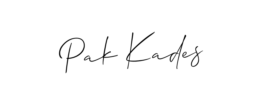Use a signature maker to create a handwritten signature online. With this signature software, you can design (Allison_Script) your own signature for name Pak Kades. Pak Kades signature style 2 images and pictures png