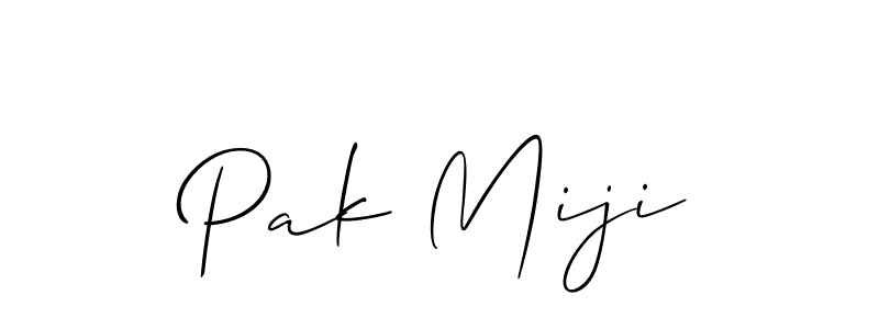 How to Draw Pak Miji signature style? Allison_Script is a latest design signature styles for name Pak Miji. Pak Miji signature style 2 images and pictures png