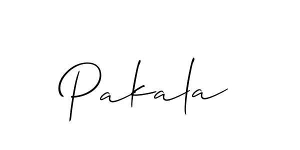 How to make Pakala name signature. Use Allison_Script style for creating short signs online. This is the latest handwritten sign. Pakala signature style 2 images and pictures png