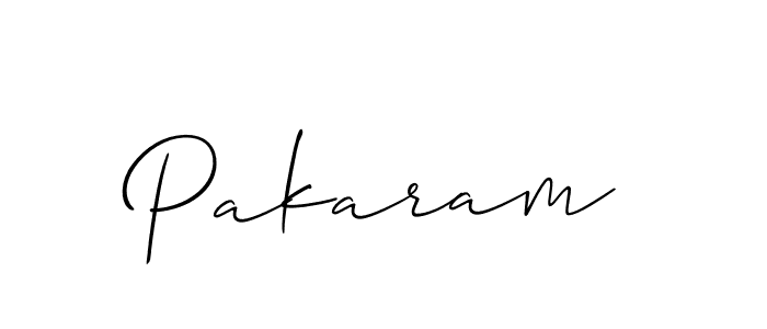 Make a beautiful signature design for name Pakaram. With this signature (Allison_Script) style, you can create a handwritten signature for free. Pakaram signature style 2 images and pictures png