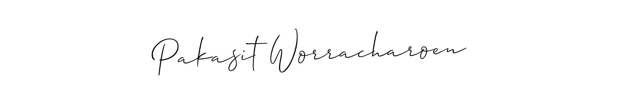 It looks lik you need a new signature style for name Pakasit Worracharoen. Design unique handwritten (Allison_Script) signature with our free signature maker in just a few clicks. Pakasit Worracharoen signature style 2 images and pictures png