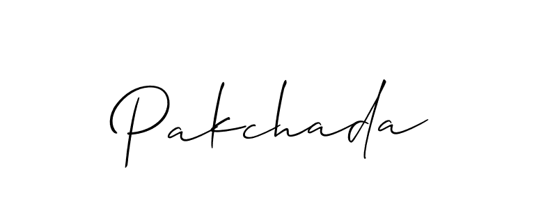 You should practise on your own different ways (Allison_Script) to write your name (Pakchada) in signature. don't let someone else do it for you. Pakchada signature style 2 images and pictures png