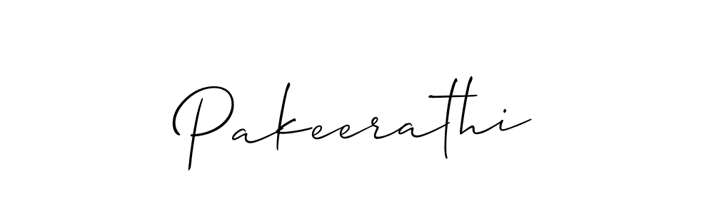 How to make Pakeerathi signature? Allison_Script is a professional autograph style. Create handwritten signature for Pakeerathi name. Pakeerathi signature style 2 images and pictures png