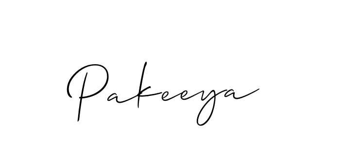 How to make Pakeeya signature? Allison_Script is a professional autograph style. Create handwritten signature for Pakeeya name. Pakeeya signature style 2 images and pictures png
