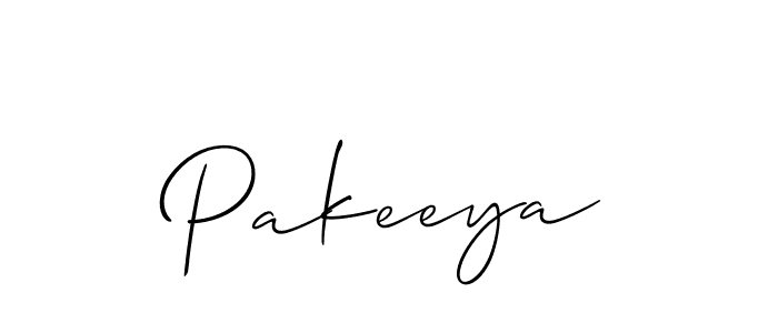 How to make Pakeeya signature? Allison_Script is a professional autograph style. Create handwritten signature for Pakeeya name. Pakeeya signature style 2 images and pictures png