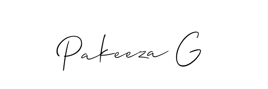 Make a beautiful signature design for name Pakeeza G. Use this online signature maker to create a handwritten signature for free. Pakeeza G signature style 2 images and pictures png
