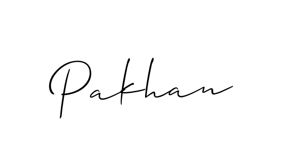 Design your own signature with our free online signature maker. With this signature software, you can create a handwritten (Allison_Script) signature for name Pakhan. Pakhan signature style 2 images and pictures png