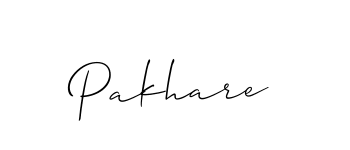 Use a signature maker to create a handwritten signature online. With this signature software, you can design (Allison_Script) your own signature for name Pakhare. Pakhare signature style 2 images and pictures png