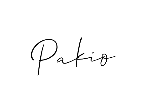 The best way (Allison_Script) to make a short signature is to pick only two or three words in your name. The name Pakio include a total of six letters. For converting this name. Pakio signature style 2 images and pictures png