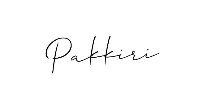 Design your own signature with our free online signature maker. With this signature software, you can create a handwritten (Allison_Script) signature for name Pakkiri. Pakkiri signature style 2 images and pictures png