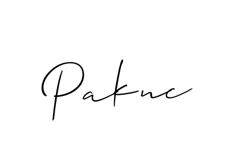if you are searching for the best signature style for your name Paknc. so please give up your signature search. here we have designed multiple signature styles  using Allison_Script. Paknc signature style 2 images and pictures png
