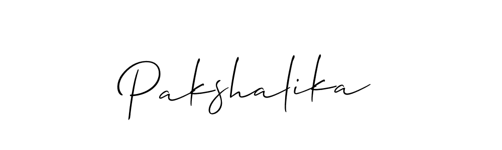 Also we have Pakshalika name is the best signature style. Create professional handwritten signature collection using Allison_Script autograph style. Pakshalika signature style 2 images and pictures png
