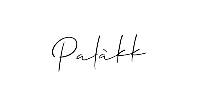 Allison_Script is a professional signature style that is perfect for those who want to add a touch of class to their signature. It is also a great choice for those who want to make their signature more unique. Get Palàkk name to fancy signature for free. Palàkk signature style 2 images and pictures png