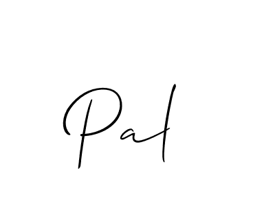 How to make Pal  signature? Allison_Script is a professional autograph style. Create handwritten signature for Pal  name. Pal  signature style 2 images and pictures png