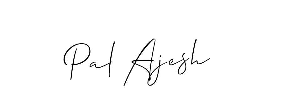 How to make Pal Ajesh name signature. Use Allison_Script style for creating short signs online. This is the latest handwritten sign. Pal Ajesh signature style 2 images and pictures png