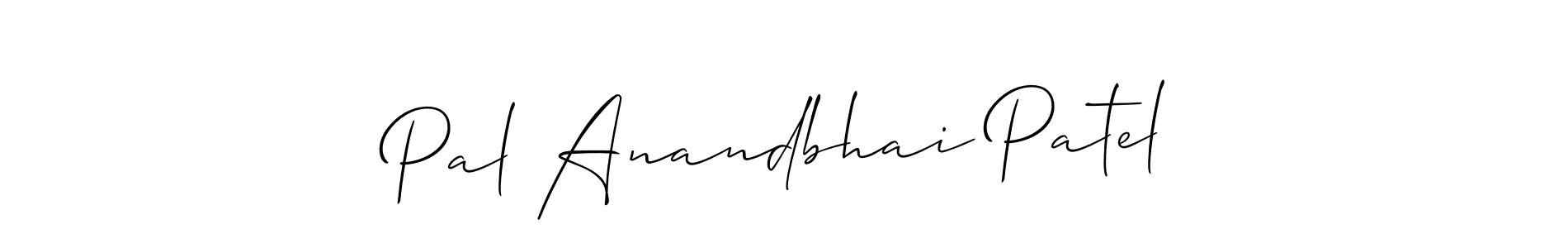 Design your own signature with our free online signature maker. With this signature software, you can create a handwritten (Allison_Script) signature for name Pal Anandbhai Patel. Pal Anandbhai Patel signature style 2 images and pictures png