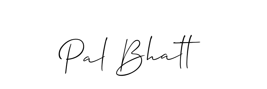 Make a beautiful signature design for name Pal Bhatt. With this signature (Allison_Script) style, you can create a handwritten signature for free. Pal Bhatt signature style 2 images and pictures png