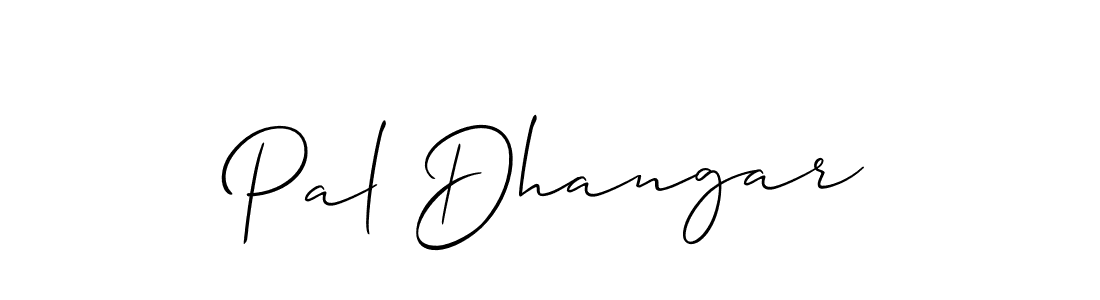 You should practise on your own different ways (Allison_Script) to write your name (Pal Dhangar) in signature. don't let someone else do it for you. Pal Dhangar signature style 2 images and pictures png