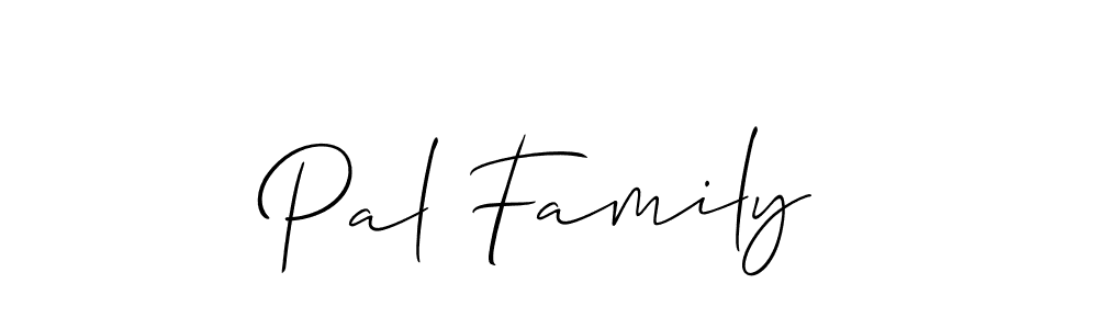 Pal Family stylish signature style. Best Handwritten Sign (Allison_Script) for my name. Handwritten Signature Collection Ideas for my name Pal Family. Pal Family signature style 2 images and pictures png