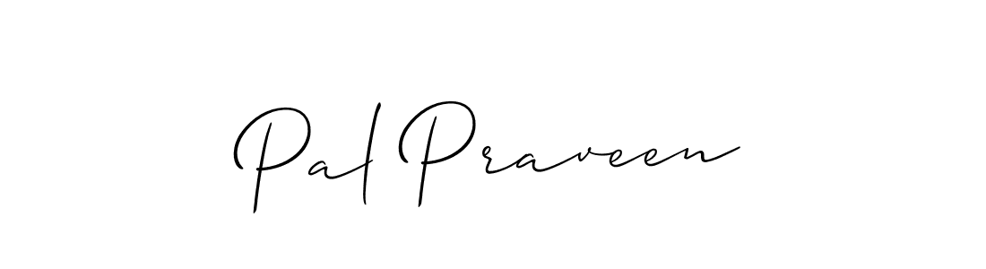 Create a beautiful signature design for name Pal Praveen. With this signature (Allison_Script) fonts, you can make a handwritten signature for free. Pal Praveen signature style 2 images and pictures png