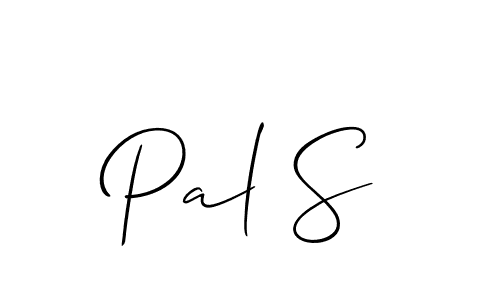 It looks lik you need a new signature style for name Pal S. Design unique handwritten (Allison_Script) signature with our free signature maker in just a few clicks. Pal S signature style 2 images and pictures png