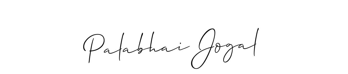 if you are searching for the best signature style for your name Palabhai Jogal. so please give up your signature search. here we have designed multiple signature styles  using Allison_Script. Palabhai Jogal signature style 2 images and pictures png