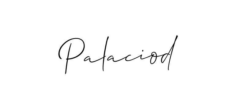 Also You can easily find your signature by using the search form. We will create Palaciod name handwritten signature images for you free of cost using Allison_Script sign style. Palaciod signature style 2 images and pictures png