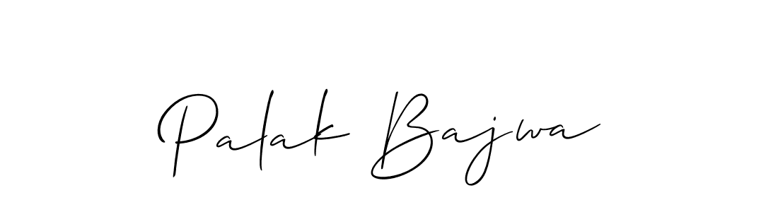 Design your own signature with our free online signature maker. With this signature software, you can create a handwritten (Allison_Script) signature for name Palak Bajwa. Palak Bajwa signature style 2 images and pictures png