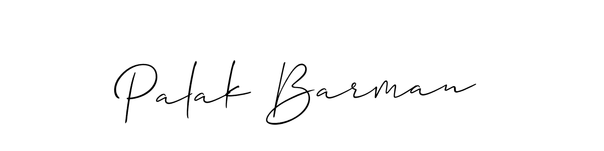 Create a beautiful signature design for name Palak Barman. With this signature (Allison_Script) fonts, you can make a handwritten signature for free. Palak Barman signature style 2 images and pictures png