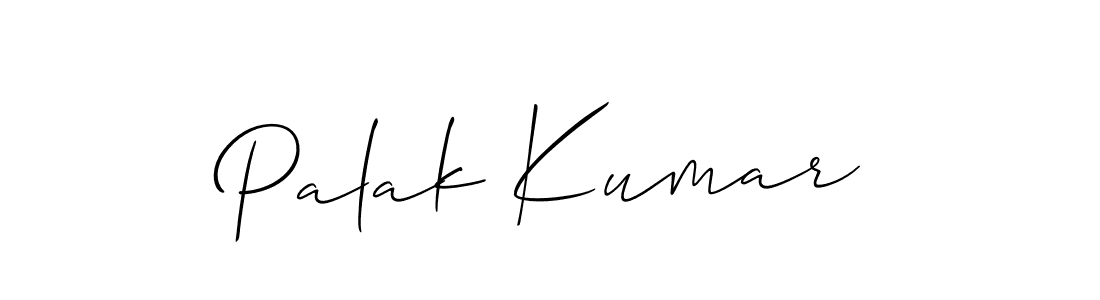 How to make Palak Kumar name signature. Use Allison_Script style for creating short signs online. This is the latest handwritten sign. Palak Kumar signature style 2 images and pictures png