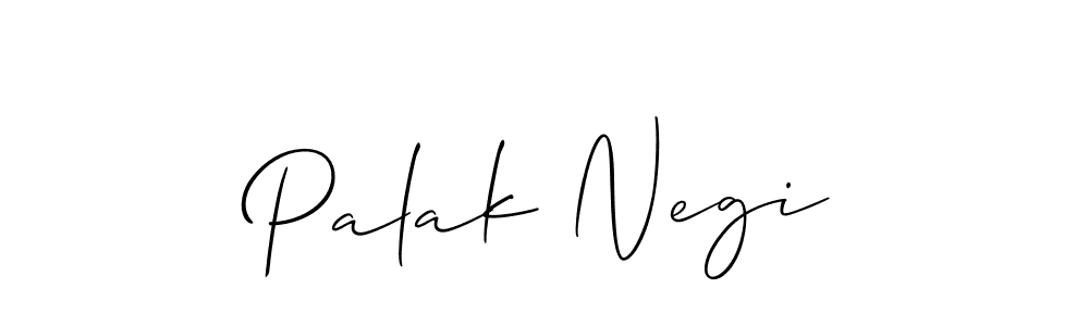 Also we have Palak Negi name is the best signature style. Create professional handwritten signature collection using Allison_Script autograph style. Palak Negi signature style 2 images and pictures png