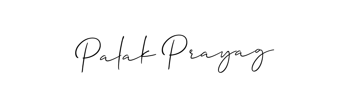 Make a beautiful signature design for name Palak Prayag. With this signature (Allison_Script) style, you can create a handwritten signature for free. Palak Prayag signature style 2 images and pictures png