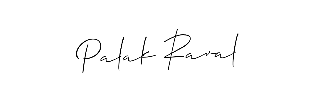 The best way (Allison_Script) to make a short signature is to pick only two or three words in your name. The name Palak Raval include a total of six letters. For converting this name. Palak Raval signature style 2 images and pictures png
