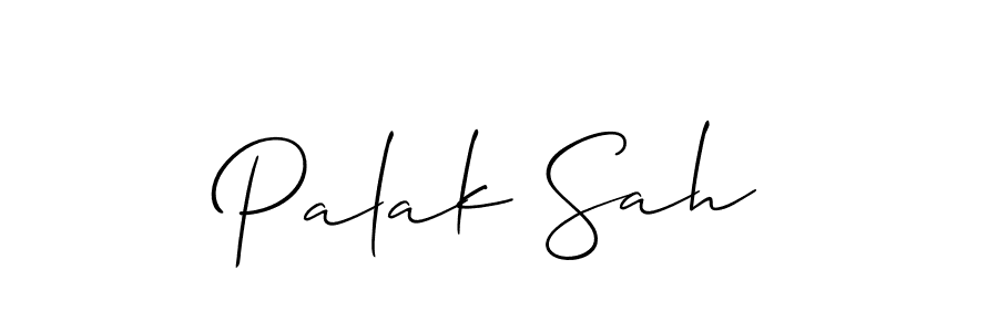 Allison_Script is a professional signature style that is perfect for those who want to add a touch of class to their signature. It is also a great choice for those who want to make their signature more unique. Get Palak Sah name to fancy signature for free. Palak Sah signature style 2 images and pictures png