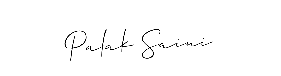 Also You can easily find your signature by using the search form. We will create Palak Saini name handwritten signature images for you free of cost using Allison_Script sign style. Palak Saini signature style 2 images and pictures png