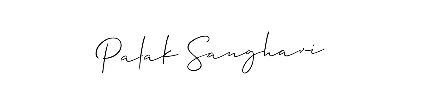 Also we have Palak Sanghavi name is the best signature style. Create professional handwritten signature collection using Allison_Script autograph style. Palak Sanghavi signature style 2 images and pictures png