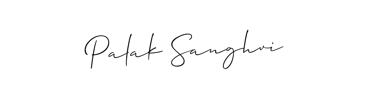 Also we have Palak Sanghvi name is the best signature style. Create professional handwritten signature collection using Allison_Script autograph style. Palak Sanghvi signature style 2 images and pictures png