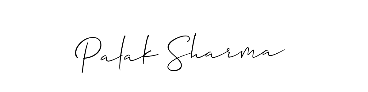 How to make Palak Sharma signature? Allison_Script is a professional autograph style. Create handwritten signature for Palak Sharma name. Palak Sharma signature style 2 images and pictures png