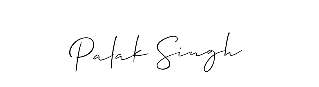 How to make Palak Singh name signature. Use Allison_Script style for creating short signs online. This is the latest handwritten sign. Palak Singh signature style 2 images and pictures png