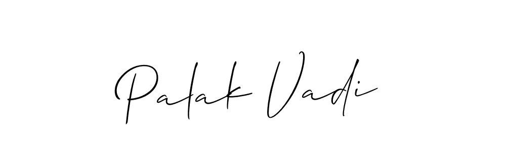 How to make Palak Vadi signature? Allison_Script is a professional autograph style. Create handwritten signature for Palak Vadi name. Palak Vadi signature style 2 images and pictures png