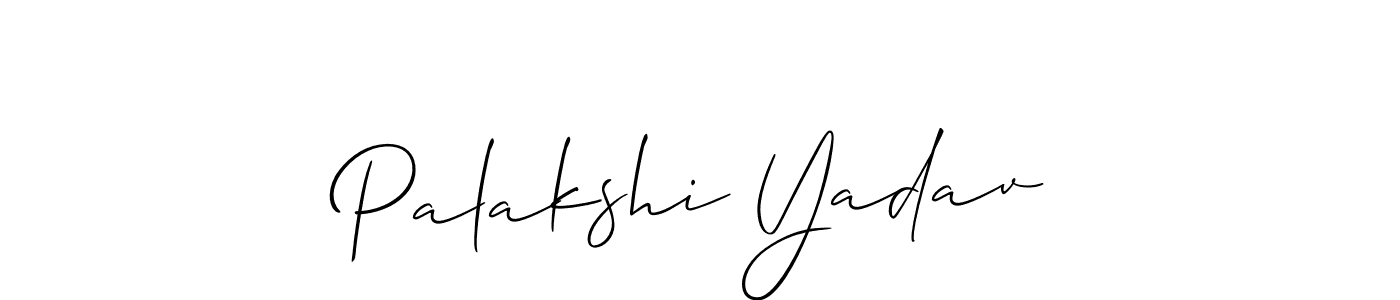 Also You can easily find your signature by using the search form. We will create Palakshi Yadav name handwritten signature images for you free of cost using Allison_Script sign style. Palakshi Yadav signature style 2 images and pictures png