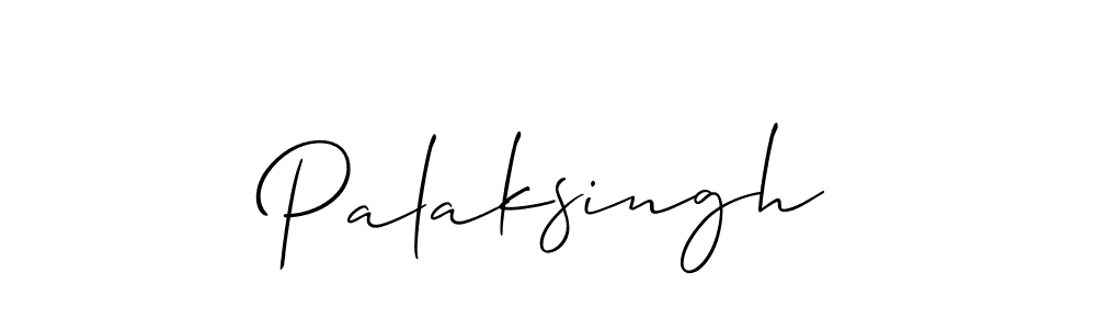 How to make Palaksingh signature? Allison_Script is a professional autograph style. Create handwritten signature for Palaksingh name. Palaksingh signature style 2 images and pictures png