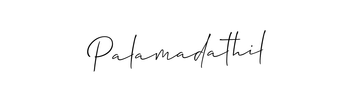 Create a beautiful signature design for name Palamadathil. With this signature (Allison_Script) fonts, you can make a handwritten signature for free. Palamadathil signature style 2 images and pictures png