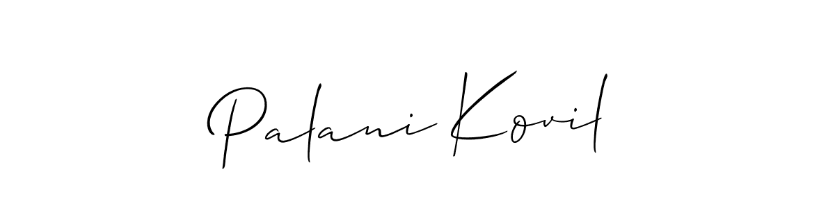 if you are searching for the best signature style for your name Palani Kovil. so please give up your signature search. here we have designed multiple signature styles  using Allison_Script. Palani Kovil signature style 2 images and pictures png