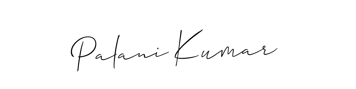 Also we have Palani Kumar name is the best signature style. Create professional handwritten signature collection using Allison_Script autograph style. Palani Kumar signature style 2 images and pictures png