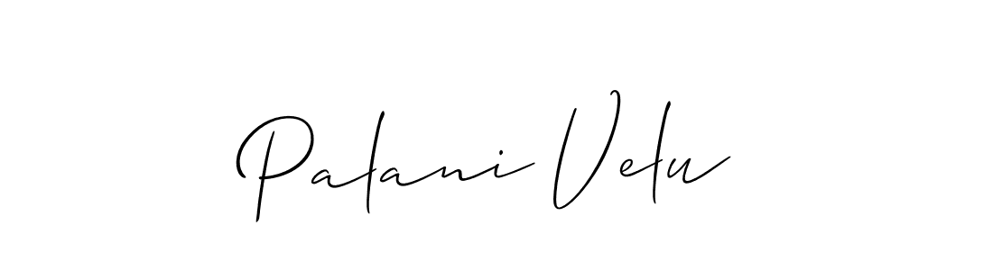 The best way (Allison_Script) to make a short signature is to pick only two or three words in your name. The name Palani Velu include a total of six letters. For converting this name. Palani Velu signature style 2 images and pictures png