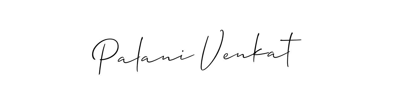 Palani Venkat stylish signature style. Best Handwritten Sign (Allison_Script) for my name. Handwritten Signature Collection Ideas for my name Palani Venkat. Palani Venkat signature style 2 images and pictures png