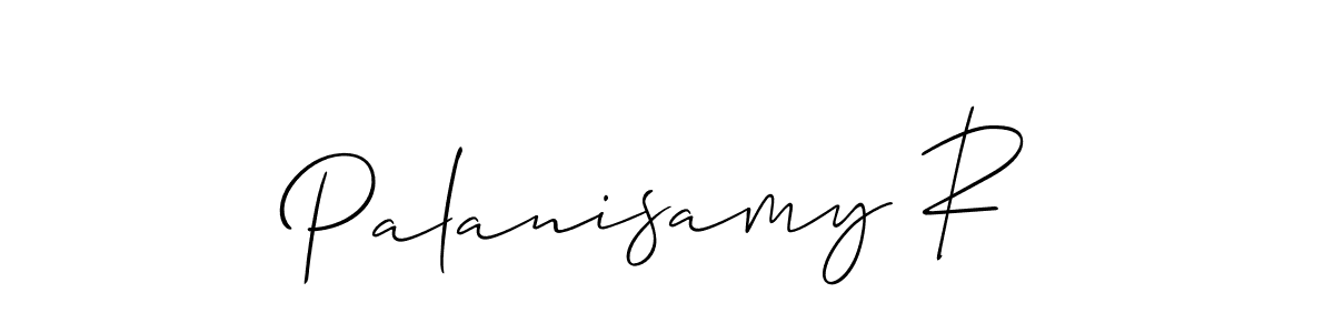 This is the best signature style for the Palanisamy R name. Also you like these signature font (Allison_Script). Mix name signature. Palanisamy R signature style 2 images and pictures png