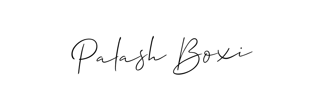 How to make Palash Boxi signature? Allison_Script is a professional autograph style. Create handwritten signature for Palash Boxi name. Palash Boxi signature style 2 images and pictures png